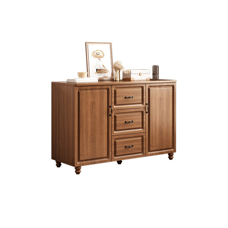 Wood Accent Cabinet with Drawer Contemporary  Rectangle Side Cabinet
