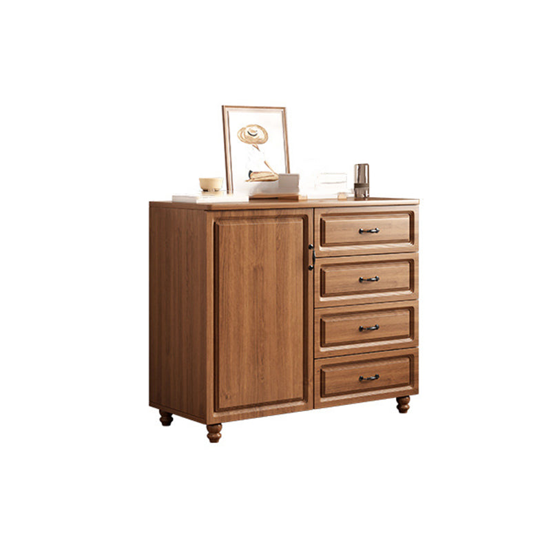 Wood Accent Cabinet with Drawer Contemporary  Rectangle Side Cabinet