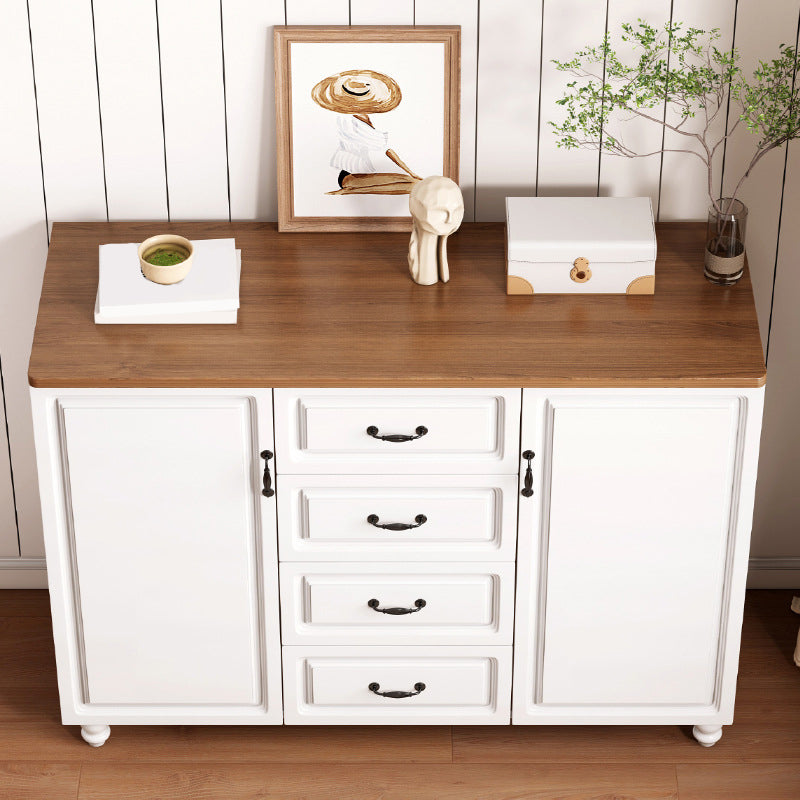 Wood Accent Cabinet with Drawer Contemporary  Rectangle Side Cabinet
