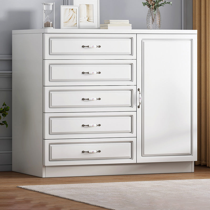 Contemporary Wood Accent Cabinet with Drawer Rectangle Accent Chest