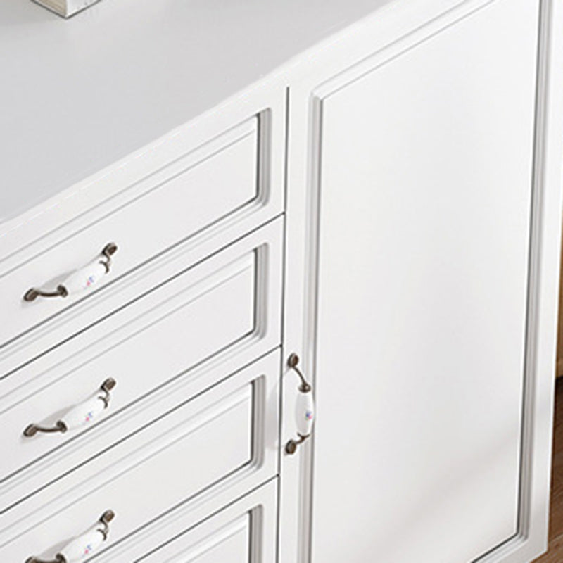 Contemporary Wood Accent Cabinet with Drawer Rectangle Accent Chest