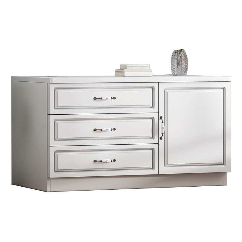 Contemporary Wood Accent Cabinet with Drawer Rectangle Accent Chest