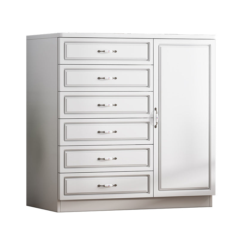 Contemporary Wood Accent Cabinet with Drawer Rectangle Accent Chest