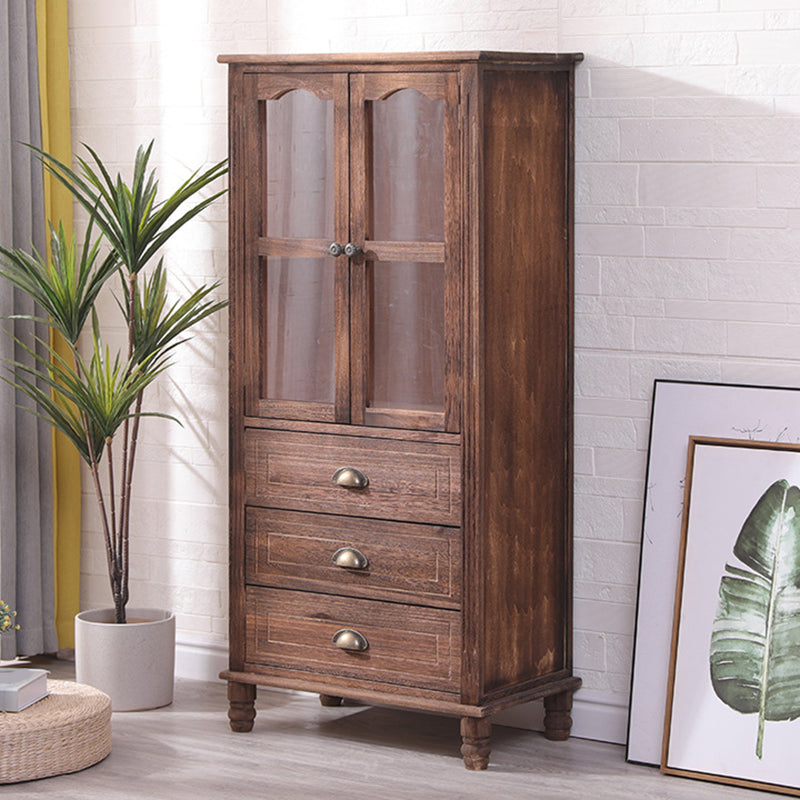 23.62" L x 13.77" W Industrial Wood Accent Cabinet with Drawer Rectangle Side Cabinet