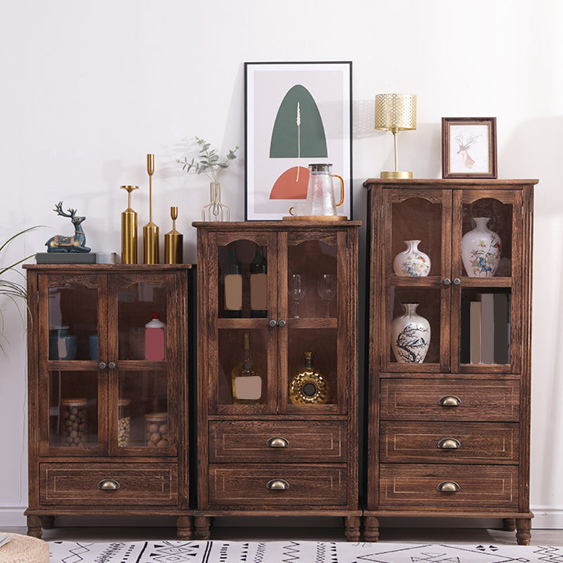 23.62" L x 13.77" W Industrial Wood Accent Cabinet with Drawer Rectangle Side Cabinet