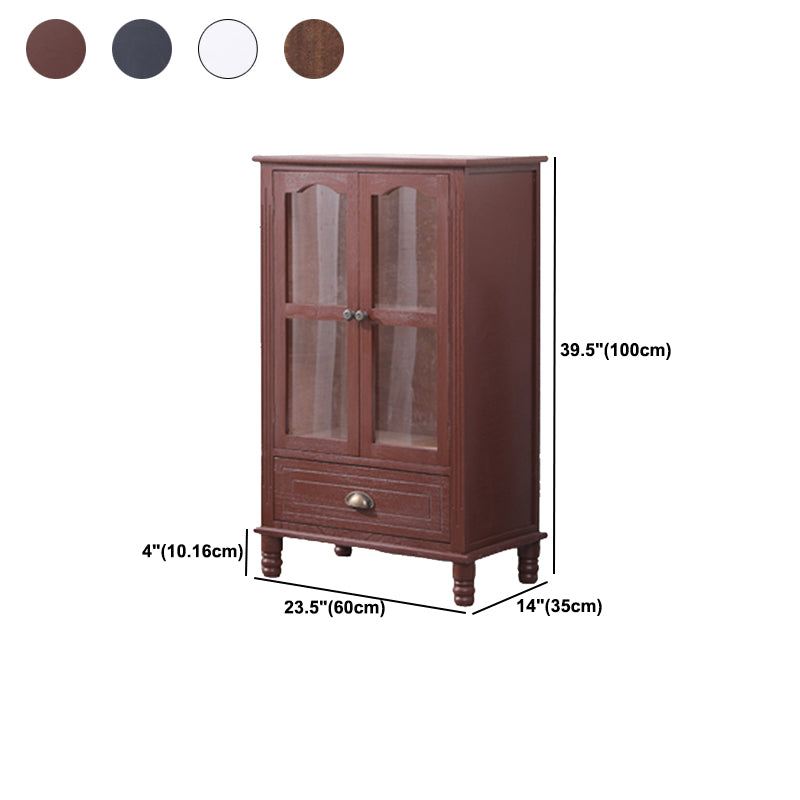 23.62" L x 13.77" W Industrial Wood Accent Cabinet with Drawer Rectangle Side Cabinet
