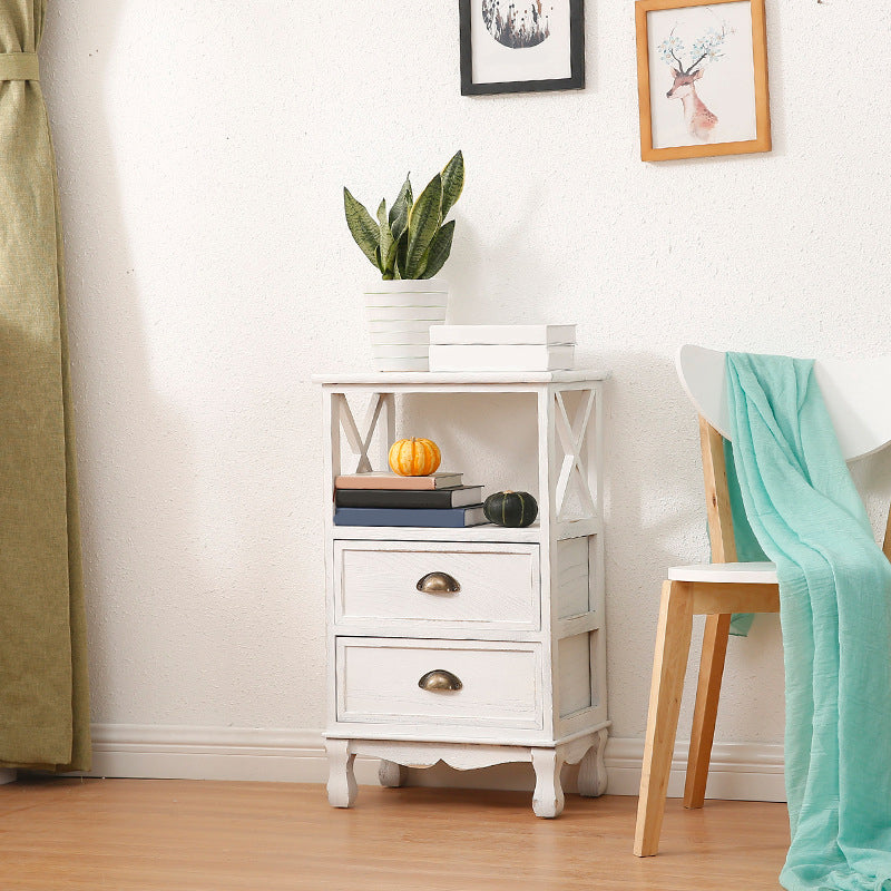 Mid-Century Modern Wood Accent Chest with Drawer Rectangle Chest