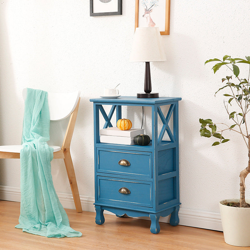 Mid-Century Modern Wood Accent Chest with Drawer Rectangle Chest