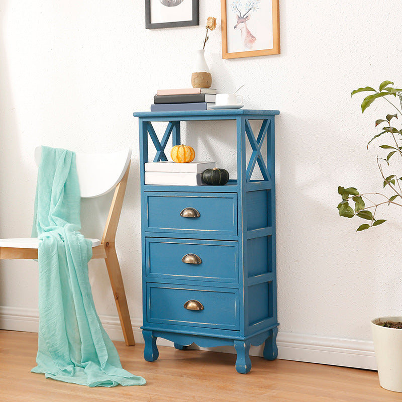 Mid-Century Modern Wood Accent Chest with Drawer Rectangle Chest