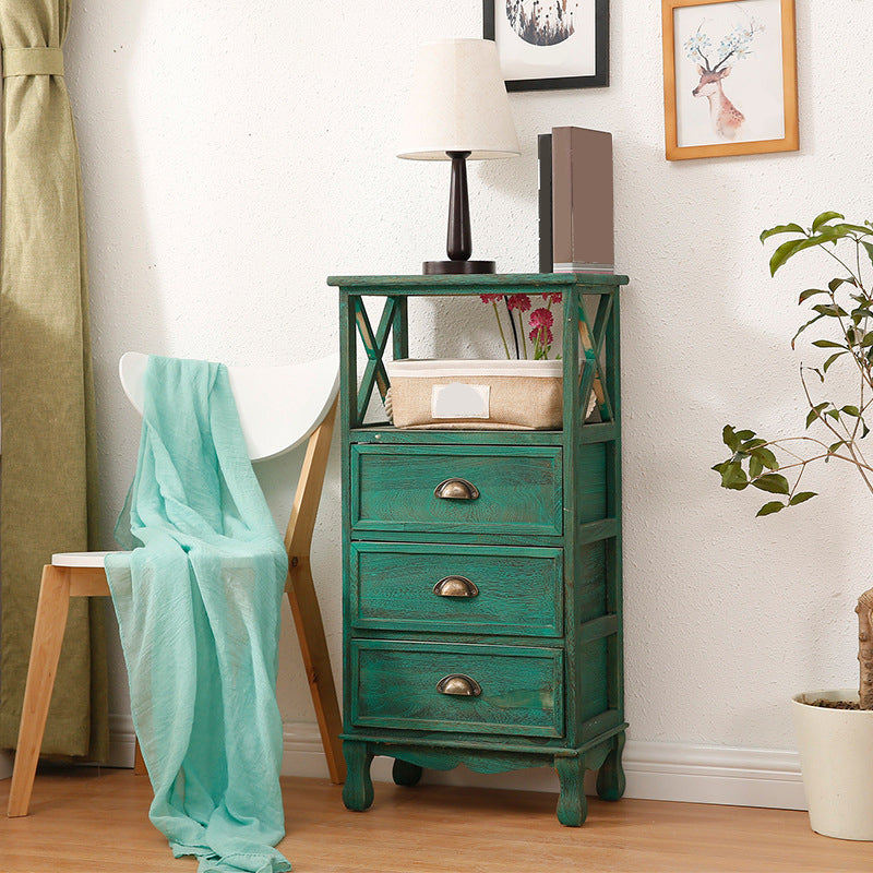 Mid-Century Modern Wood Accent Chest with Drawer Rectangle Chest