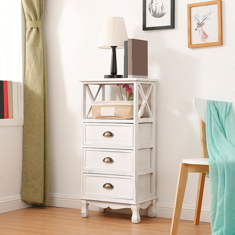 Mid-Century Modern Wood Accent Chest with Drawer Rectangle Chest