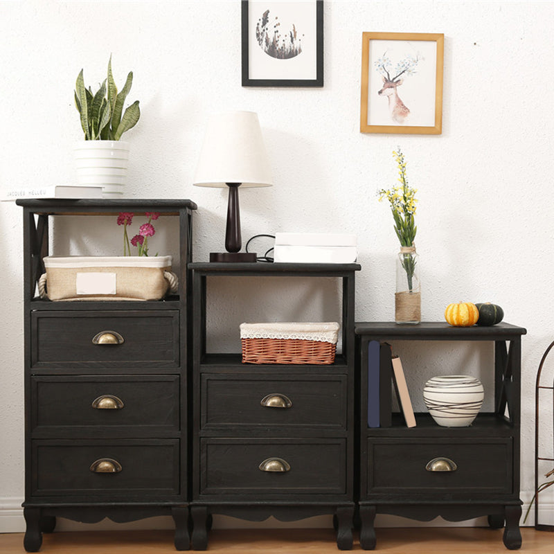 Mid-Century Modern Wood Accent Chest with Drawer Rectangle Chest