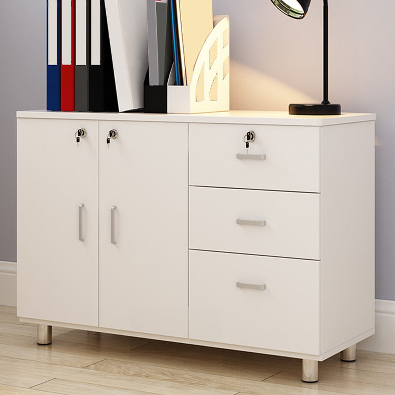 Contemporary Wood Accent Cabinet with Drawer Rectangle Side Cabinet