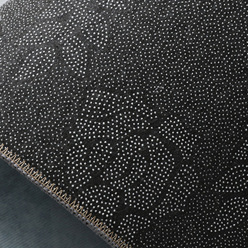 Dark Gray Modern Rug Polyester Geometry Indoor Rug Washable Rug for Living Room