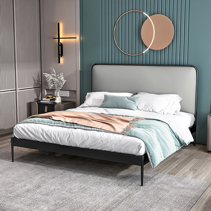 Metal Low Profile Bed Frame 43.31-inch H Wire-Grid Bed with Headboard