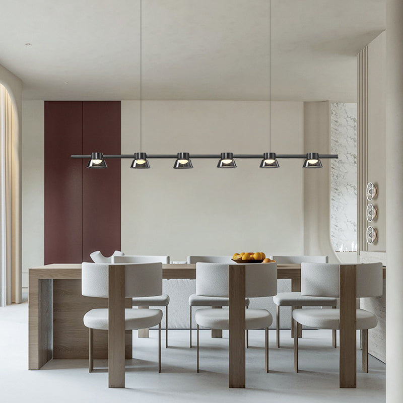 Modern Hanging Island Light Glass LED Hanging Lighting Fixture for Sitting Room