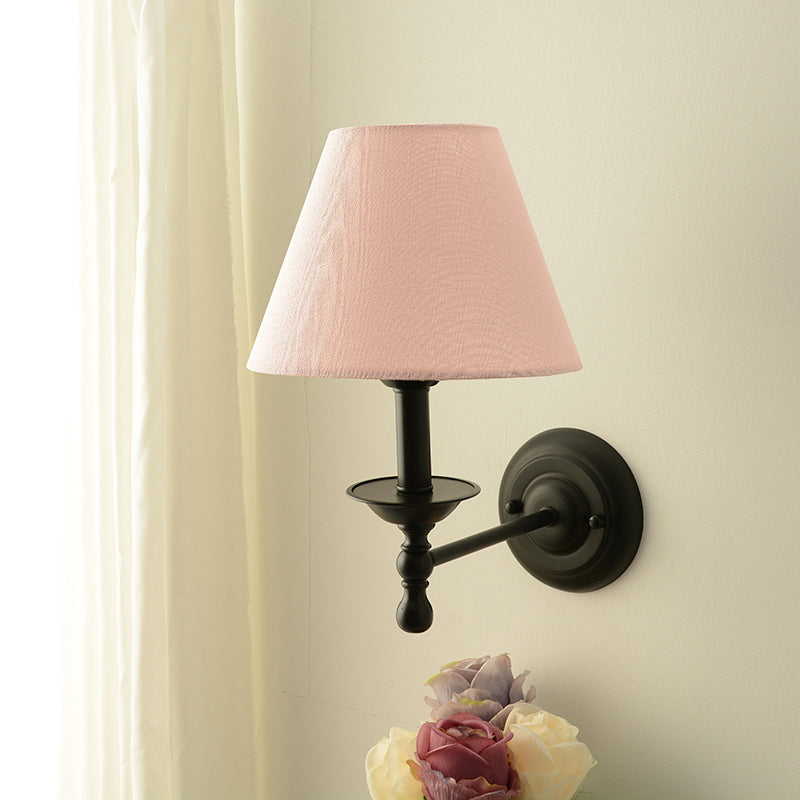 Macaron Wall Mount Light 1-Light Wall Light with Fabric Shade for Dining Room