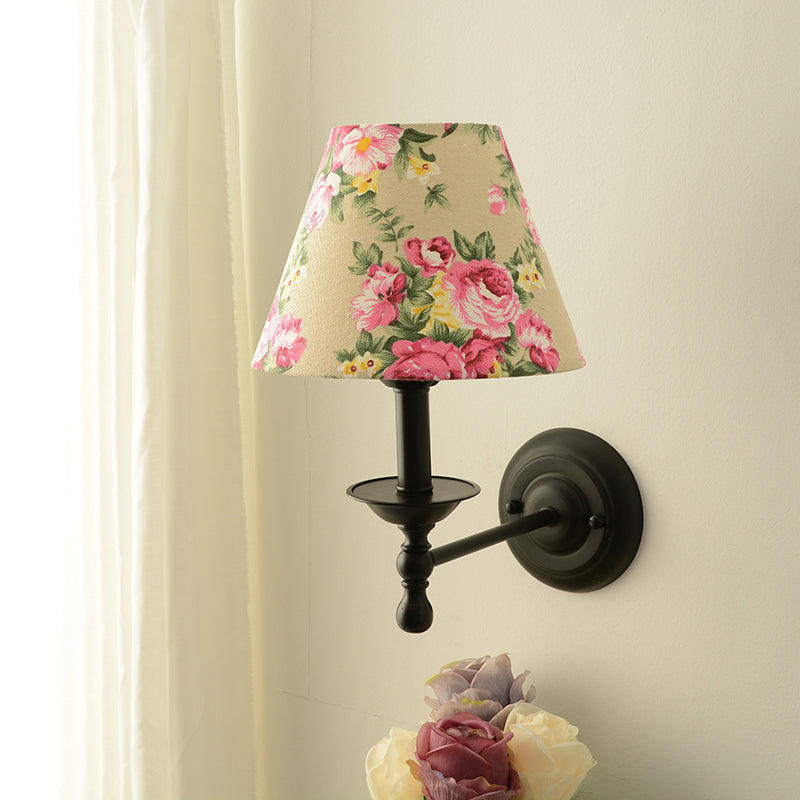 Macaron Wall Mount Light 1-Light Wall Light with Fabric Shade for Dining Room