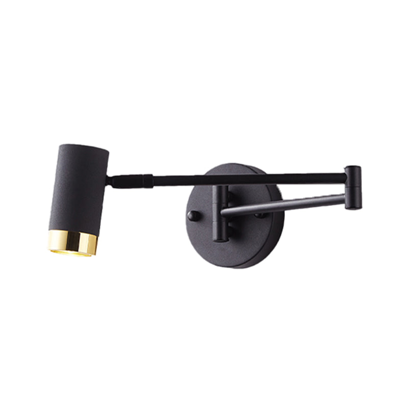 Modern Circle Shape Wall Sconce Reading Wall Light with Metal Shade for Bedroom