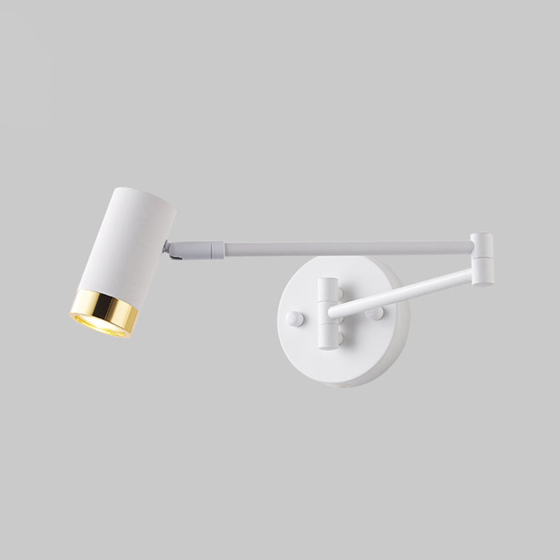 Modern Circle Shape Wall Sconce Reading Wall Light with Metal Shade for Bedroom