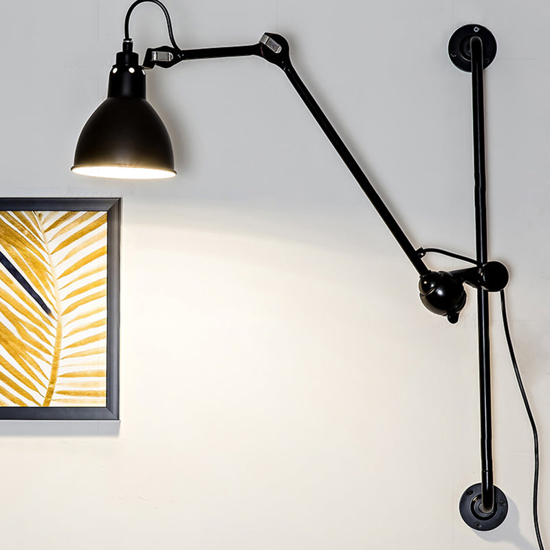 Modern Metal Wall Sconce Linear Shape Reading Wall Light with Aluminum Shade for Bedroom
