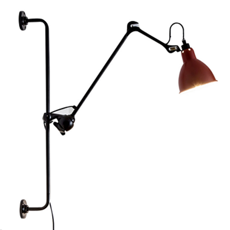 Modern Metal Wall Sconce Linear Shape Reading Wall Light with Aluminum Shade for Bedroom