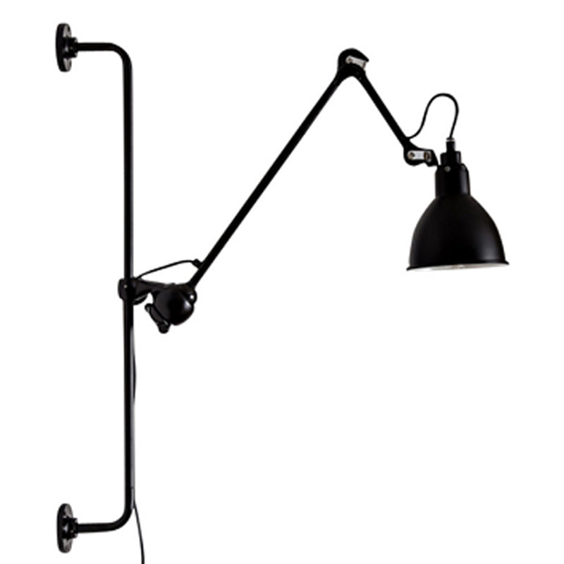 Modern Metal Wall Sconce Linear Shape Reading Wall Light with Aluminum Shade for Bedroom