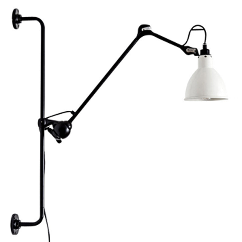 Modern Metal Wall Sconce Linear Shape Reading Wall Light with Aluminum Shade for Bedroom