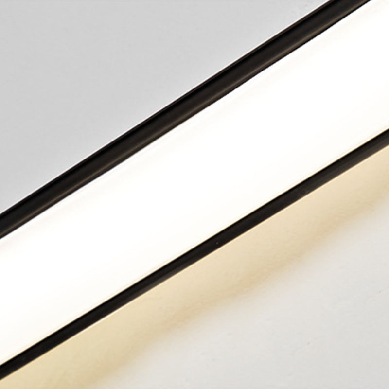 Metal Linear Shape Wall Light Modern 1 Light Wall Mounted Light in Black