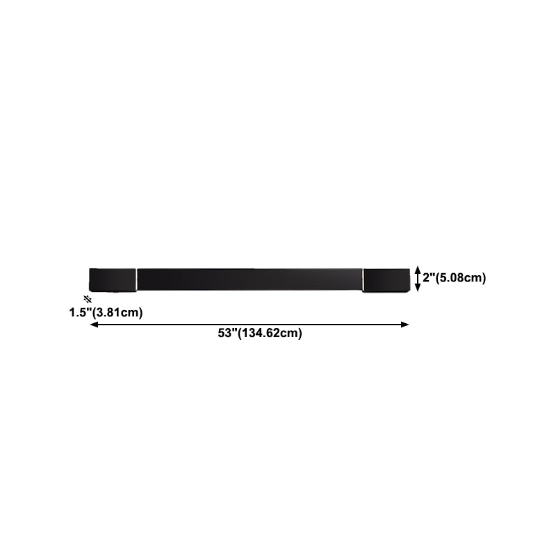 Metal Linear Shape Wall Light Modern 1 Light Wall Mounted Light in Black