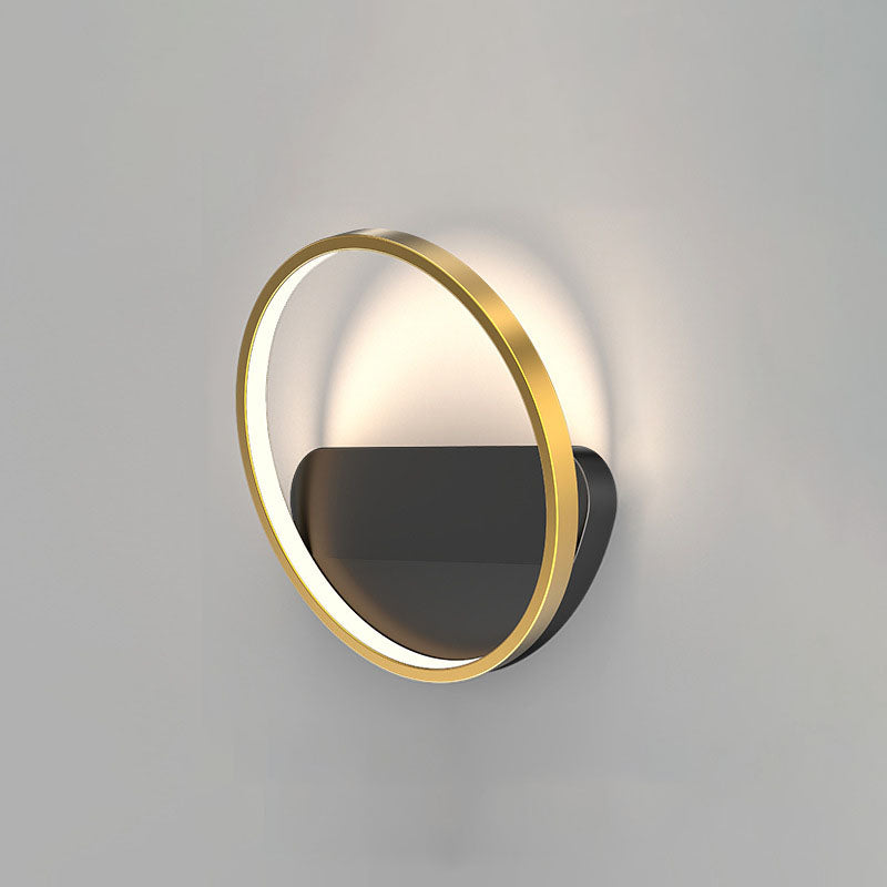 Modern Minimalist LED Wall Lamp Metal Geometric Wall Light with Acrylic Shade