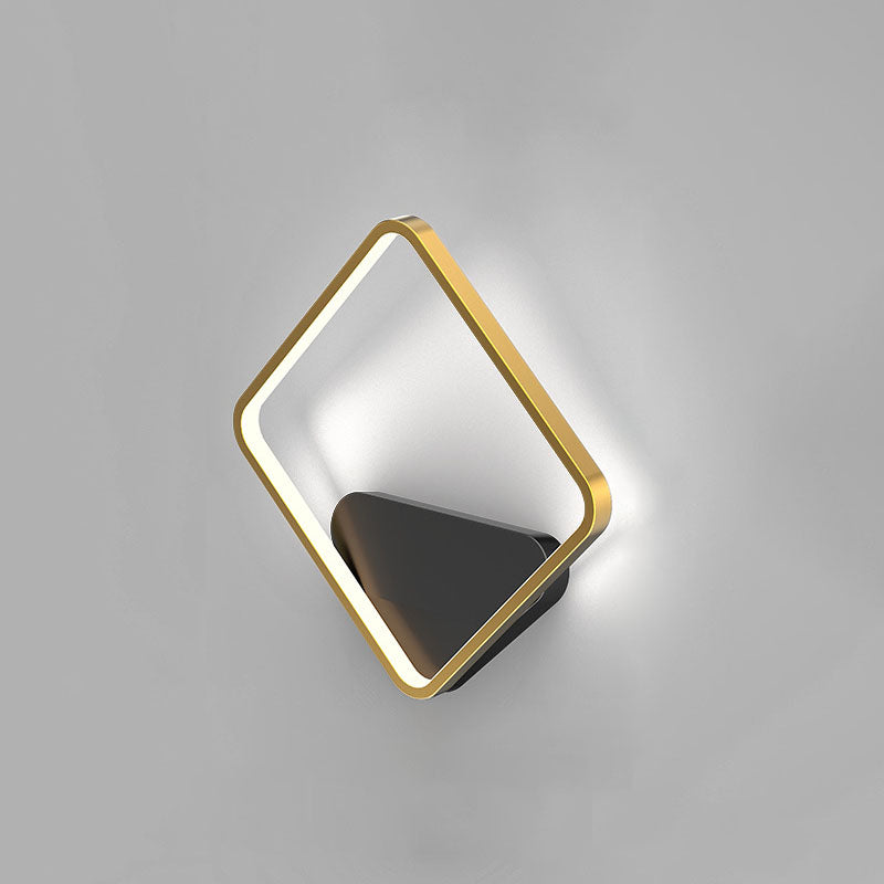 Modern Minimalist LED Wall Lamp Metal Geometric Wall Light with Acrylic Shade