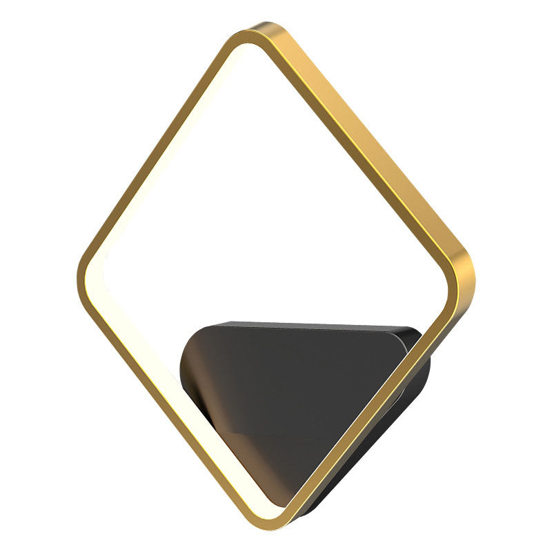 Modern Minimalist LED Wall Lamp Metal Geometric Wall Light with Acrylic Shade