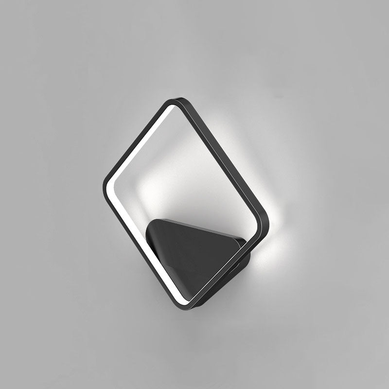 Modern Minimalist LED Wall Lamp Metal Geometric Wall Light with Acrylic Shade
