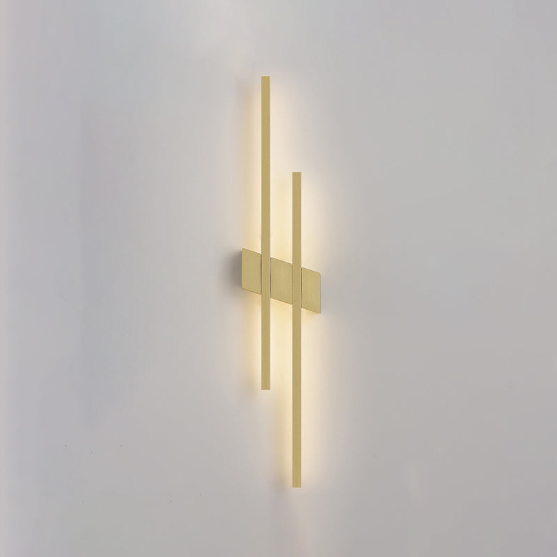 Metal LED Wall Lamp in Modern Minimalist 2-Light Linear Wall Sconce for Bedroom