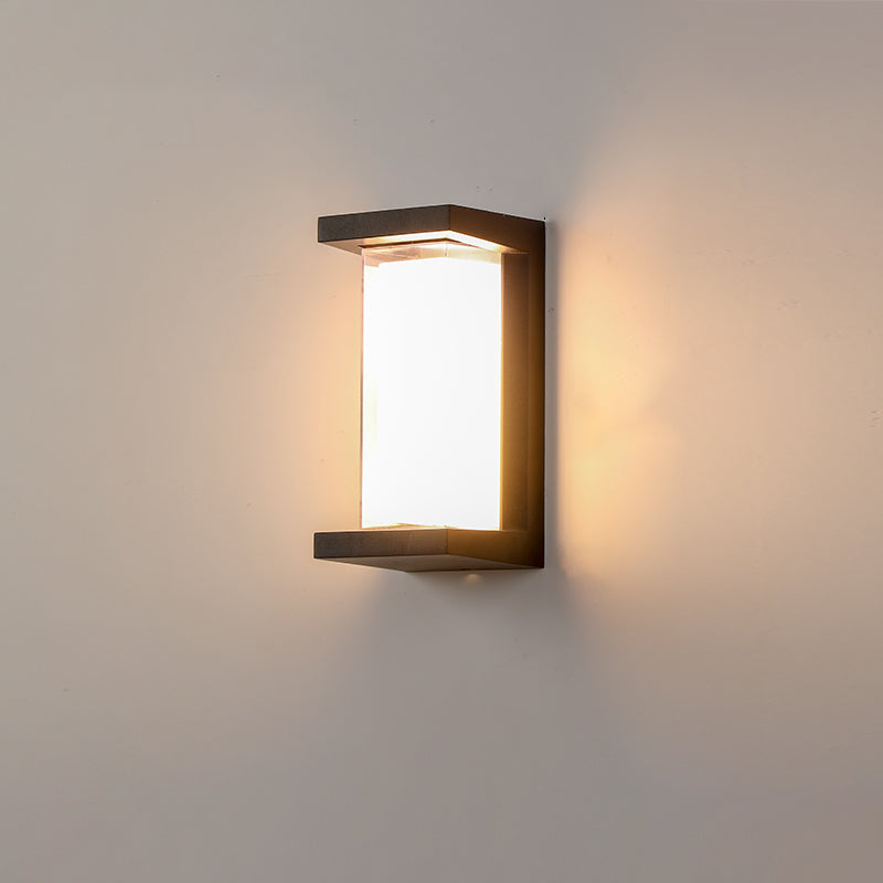 Modern Minimalist LED Wall Lamp Metal Geometric Wall Sconce in Black