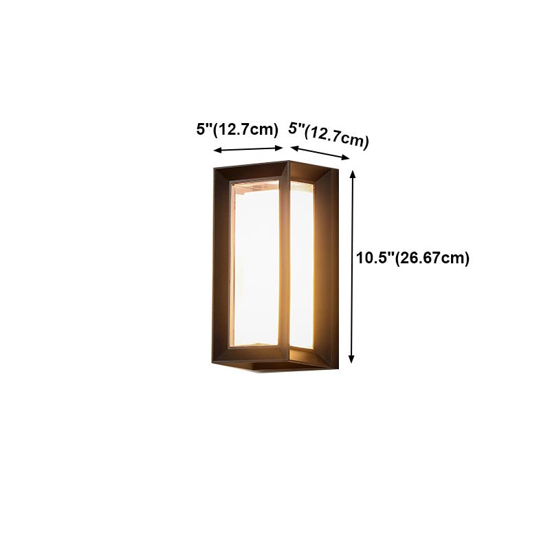 Modern Minimalist LED Wall Lamp Metal Geometric Wall Sconce in Black
