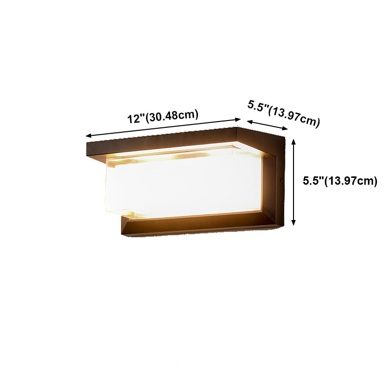 Modern Minimalist LED Wall Lamp Metal Geometric Wall Sconce in Black