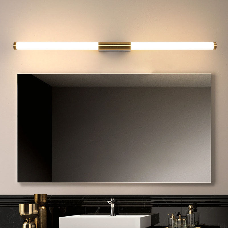 Modern Minimalist LED Wall Light Metal Linear Vanity Wall Light in Gold
