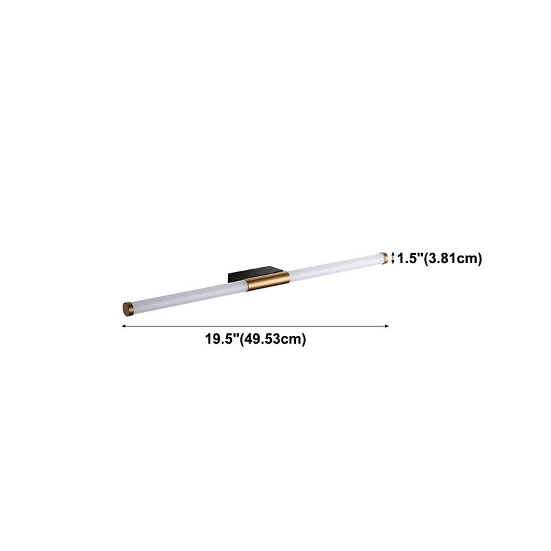 Modern Minimalist LED Wall Light Metal Linear Vanity Wall Light in Gold