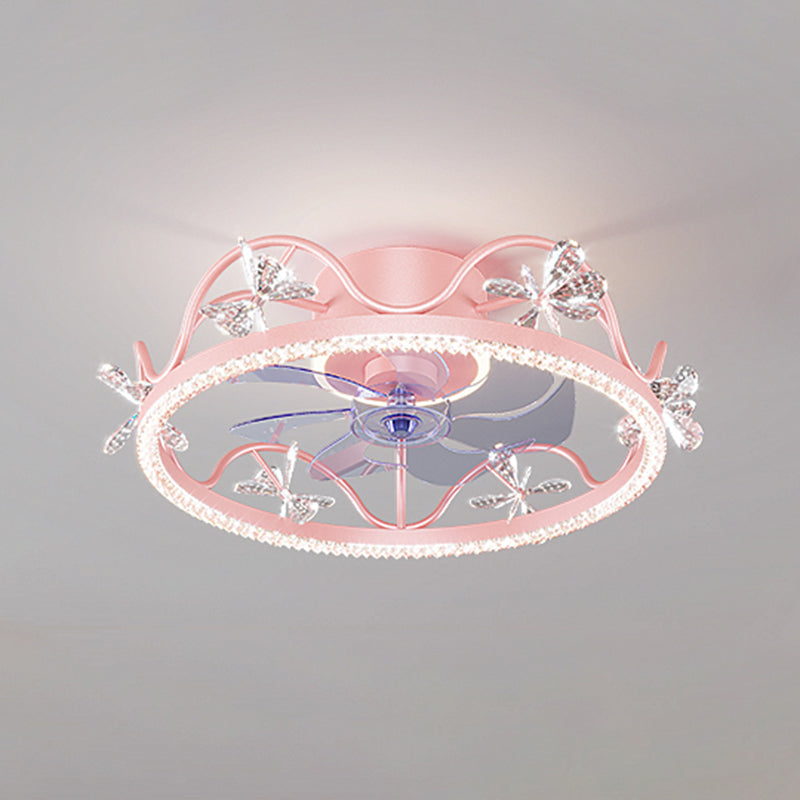 Multi Light Ceiling Fan Light Modern Style Metal Ceiling Fan Light for Children's Room
