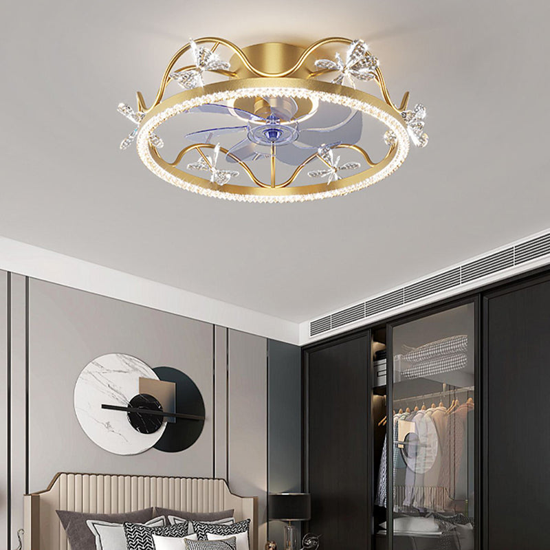 Multi Light Ceiling Fan Light Modern Style Metal Ceiling Fan Light for Children's Room