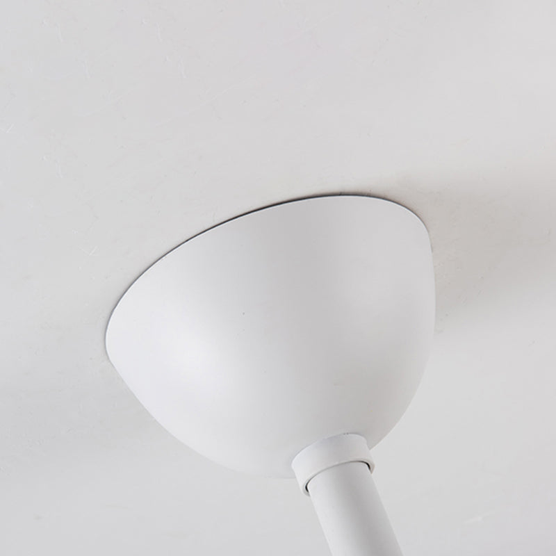 1-Light Ceiling Fan Lamp Modern Style Metal Ceiling Fan Lighting for Bedroom
