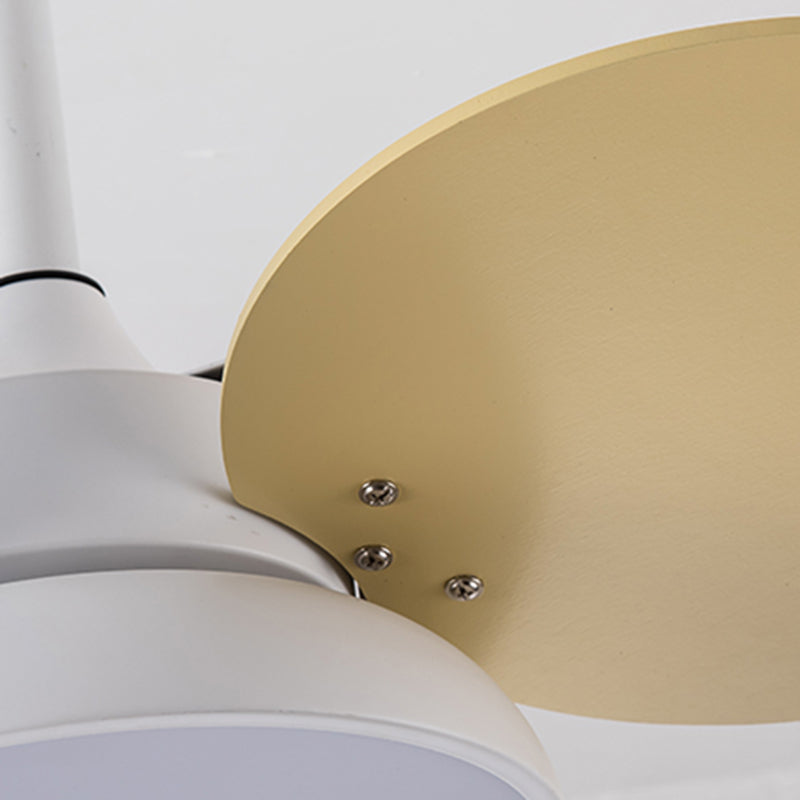1-Light Ceiling Fan Lamp Modern Style Metal Ceiling Fan Lighting for Bedroom