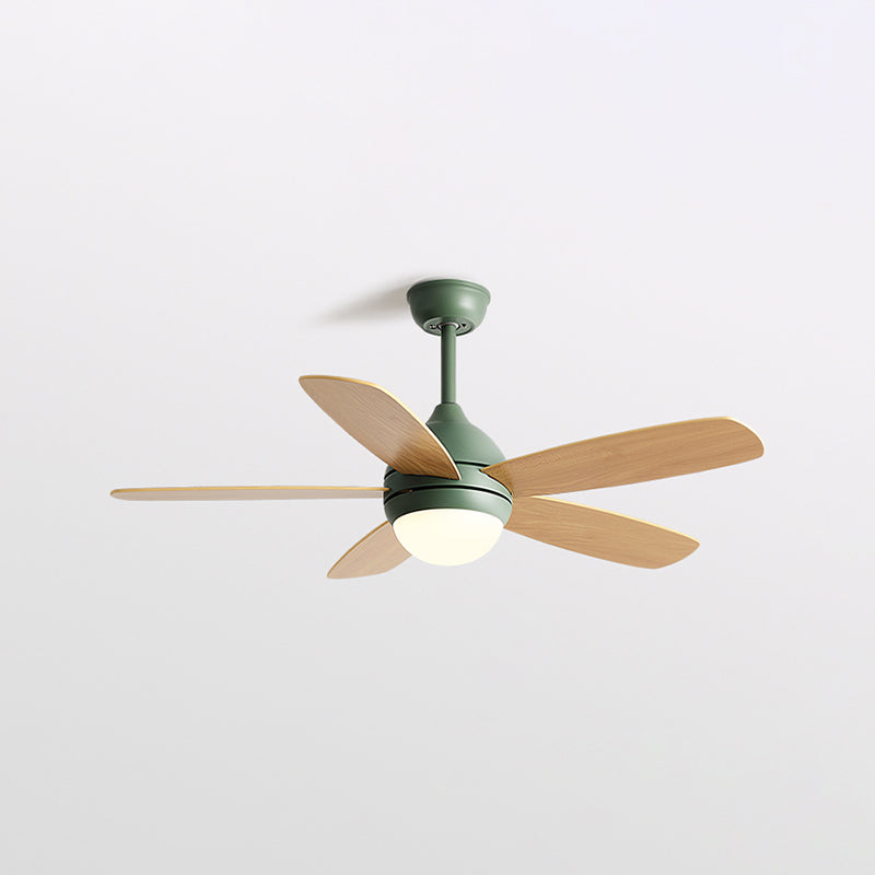 1-Light Ceiling Fan Lamp Modern Style Metal Ceiling Fan Lighting for Bedroom