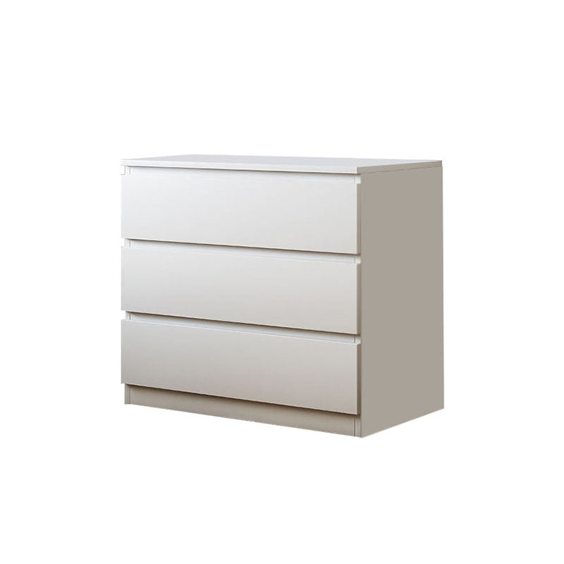 Modern White Wood Chest Bedroom Storage Chest with Mute Rail