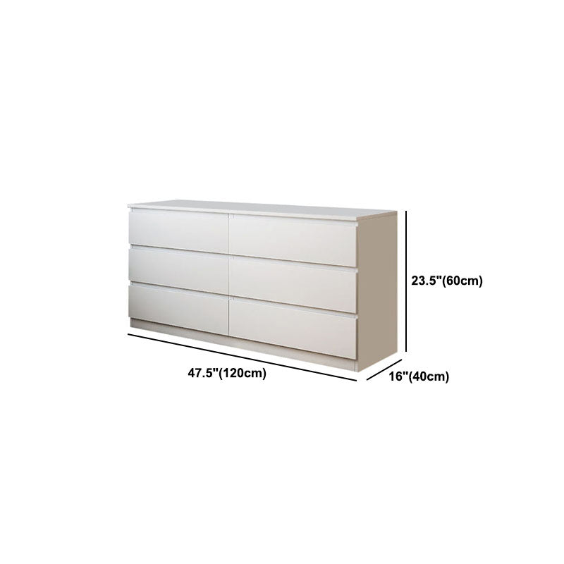 Modern White Wood Chest Bedroom Storage Chest with Mute Rail