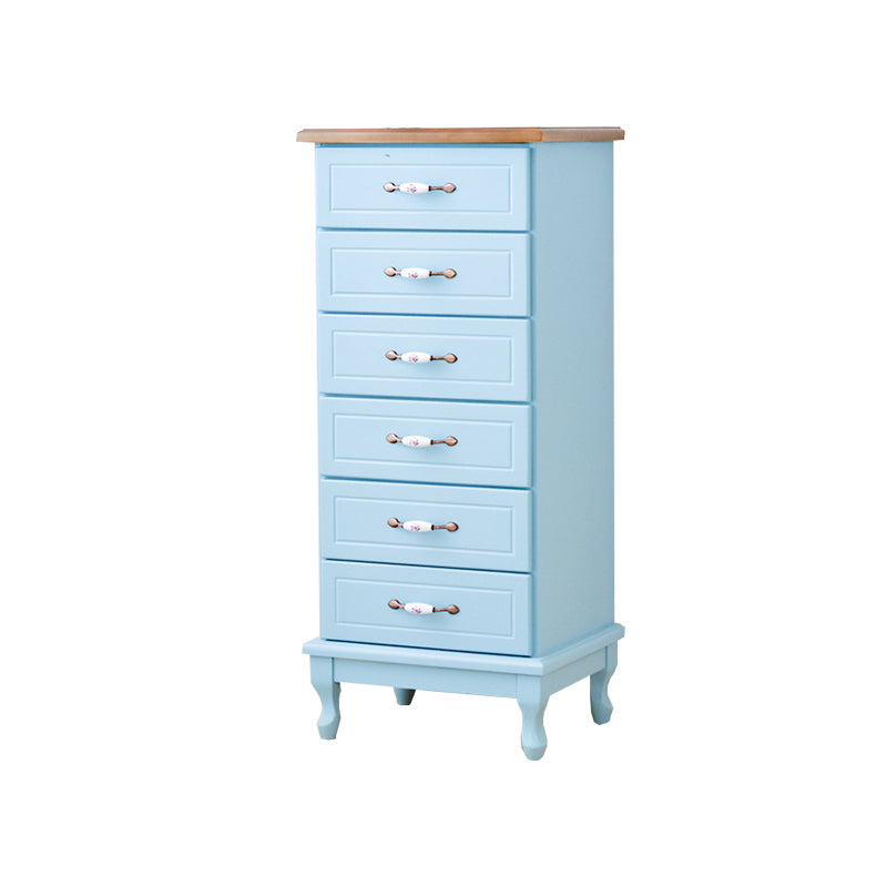 Modern Style Wooden Chest Bedside Storage Chest with Ceramic Handle
