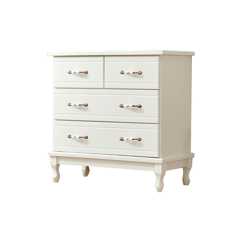 Modern Style Wooden Chest Bedside Storage Chest with Ceramic Handle