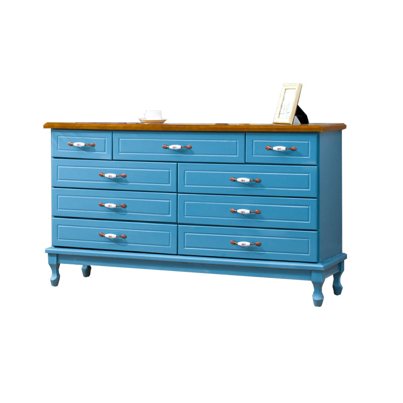 Modern Style Wooden Chest Bedside Storage Chest with Ceramic Handle